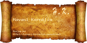 Havasi Kornélia névjegykártya